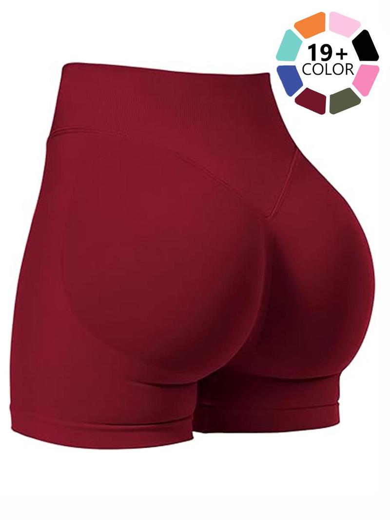 Seamless Shorts for Women, Invisible Scrunch Butt Lifting Gym Booty Biker Shorts, Breathable Comfortable High Stretch Skinny Shorts, Gym Shorts, Ladies Sportswear for Indoor Outdoor Wear, Athletic Shorts