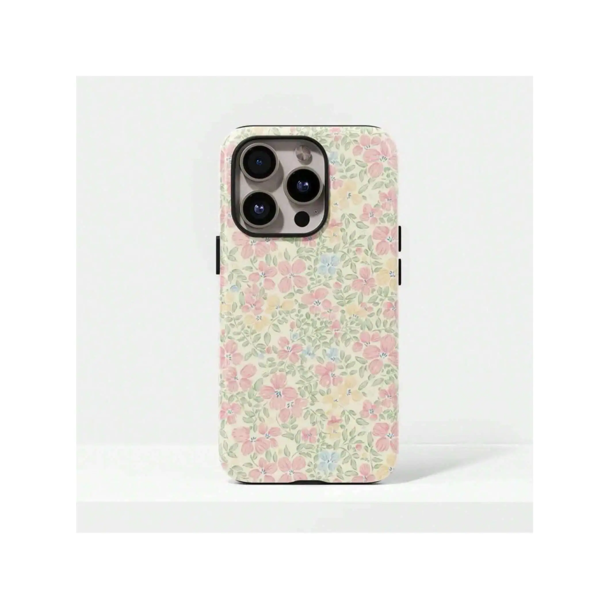 Glossy 2-in-1 Multi-Model Smartphone Case Accessories for iPhone 11,12,13,14,15 Plus,16 Pro Max,17 - Exquisite Flower Aesthetic, Cute, Military-Grade, High-End, Durable, Shockproof, Drop-Resistant
