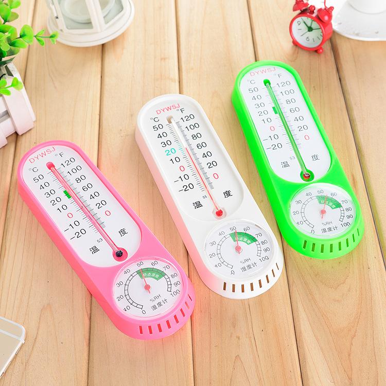 Industrial thermometer and hygrometer for long-term greenhouse indoor and outdoor planting and breeding, mercury-based dry and wet thermometer