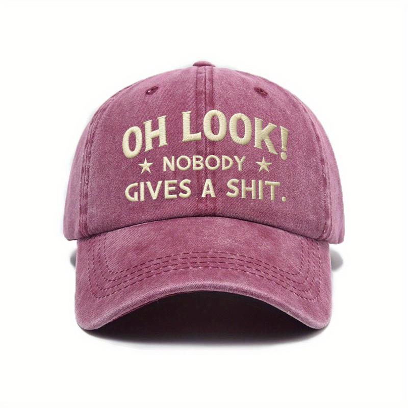 OH LOOK NOBODY GIVES A SHIT soft-top outdoor baseball cap