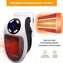 450W Wall-Mounted Electric Heater with Adjustable Temperature PTC Ceramic Heating 12-Hour Timer LED Display Portable for Bathroom Bedroom Office Indoor Use
