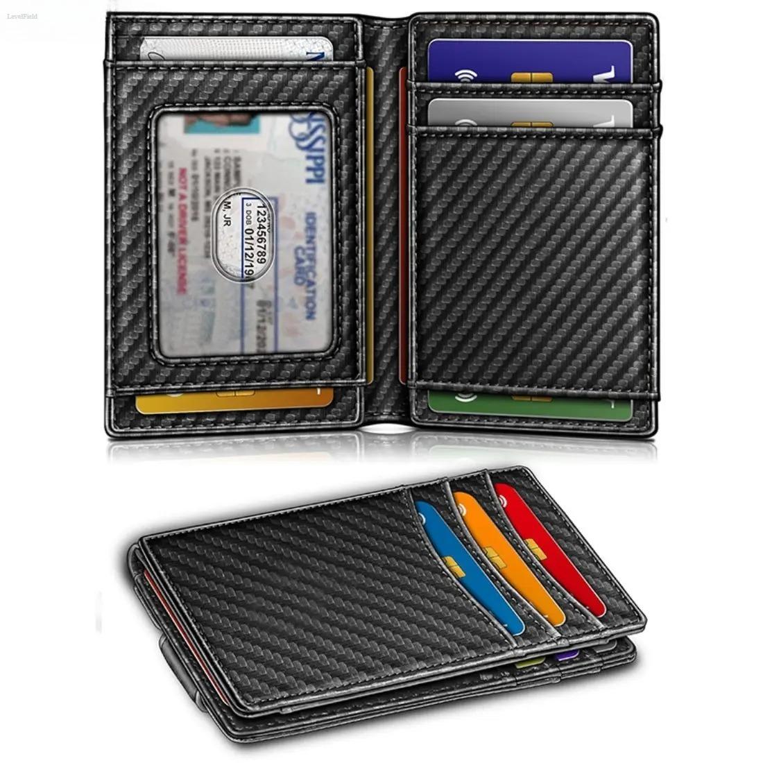 Men’s Magnetic Slim Wallet with Money Clip – RFID Blocking Minimalist Front Pocket Wallet, Compact Secure Large Capacity EDC Wallet for Everyday Carry Travel Business