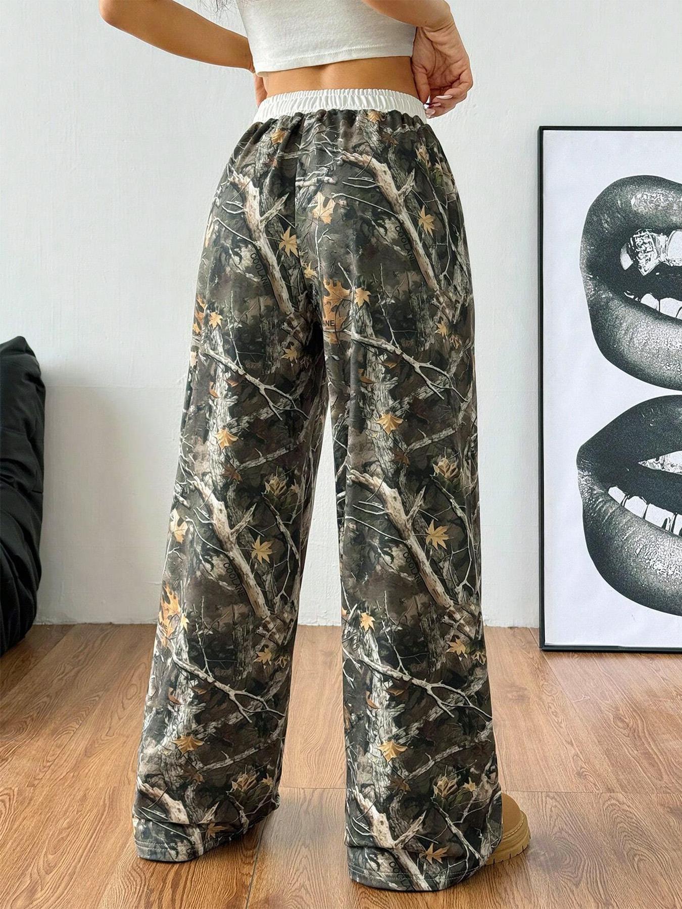 Unisex Camo Print Trousers, Casual Street Comfy Sweatpants for Daily Wear, Bottoms Fall & Winter, Cargo Pants Women, Athleisure Streetwear Sporty Fashion viral style everyday essential