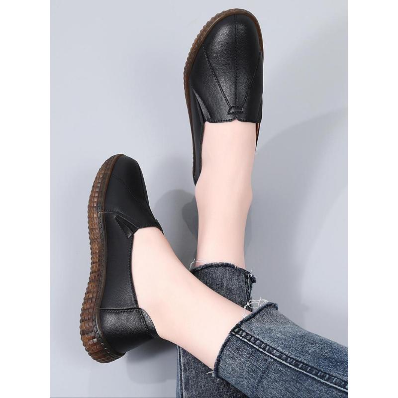 (New)Women's Solid Color Slip on Walking Shoes, Casual Comfortable Flat Shoes for Daily Wear, Lightweight Breathable Shoes for Women & Girls(Gift)11