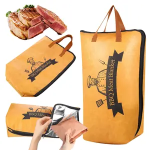 BBQ Blanket for Resting Meat, Reusable Smoker Grilling Meat Insulated Resting Bag, BBQ Accessories for Large Brisket, Gifts for Men, Dad, Christmas Gifts