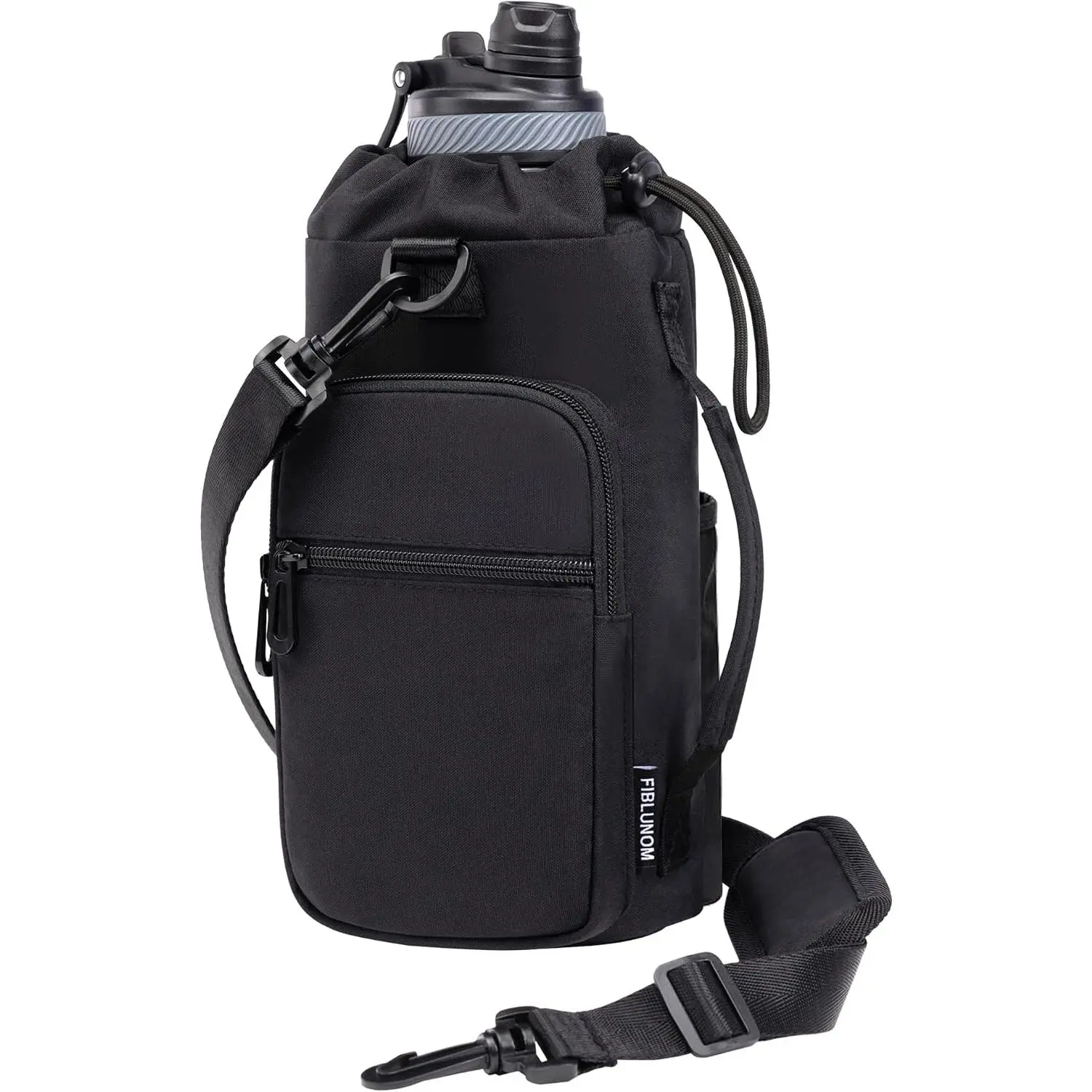 40oz Magnetic Strap Vertical Gym Bag Water Bottle Holder with RFID Pocket, Gym & Hiking Drink Carrier Sports Accessory for Workout, Walking, Vertical Bag