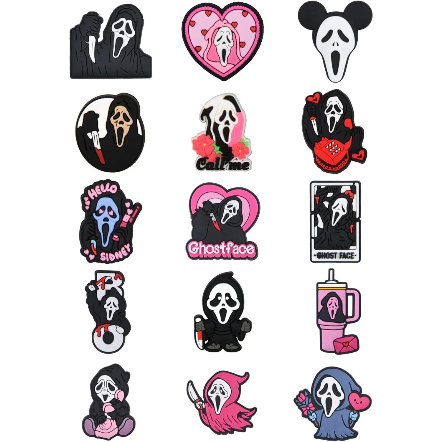 Horror Movie Characters Shoe Charms Decoration for Adults Men Women Boys Girls Wristband Clog Sandals Accessories Halloween Party Gifts