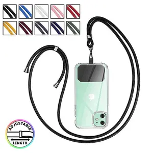 Universal Phone Lanyard for Any Smartphone, Adjustable Polyester Strap, Crossbody Design, Compatible with All Cases, No Case Included