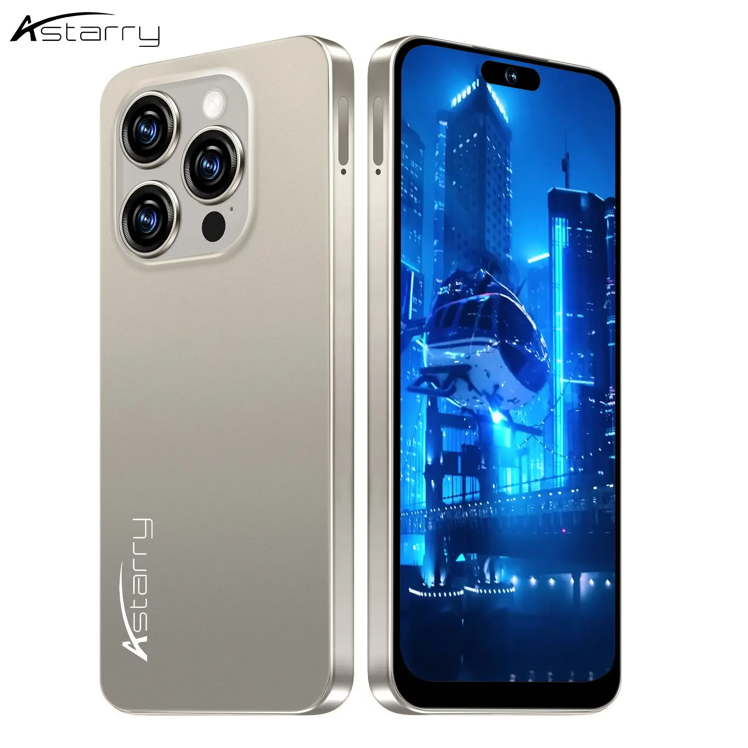 Astarry 16 Pro Max Android Smartphone, 6.93-Inch Screen, 4GB RAM 64GB ROM, 5+13mp Cameras, 4100mah Battery, Dual Sim, Fingerprint & Face Unlock, Android Mobile Phone