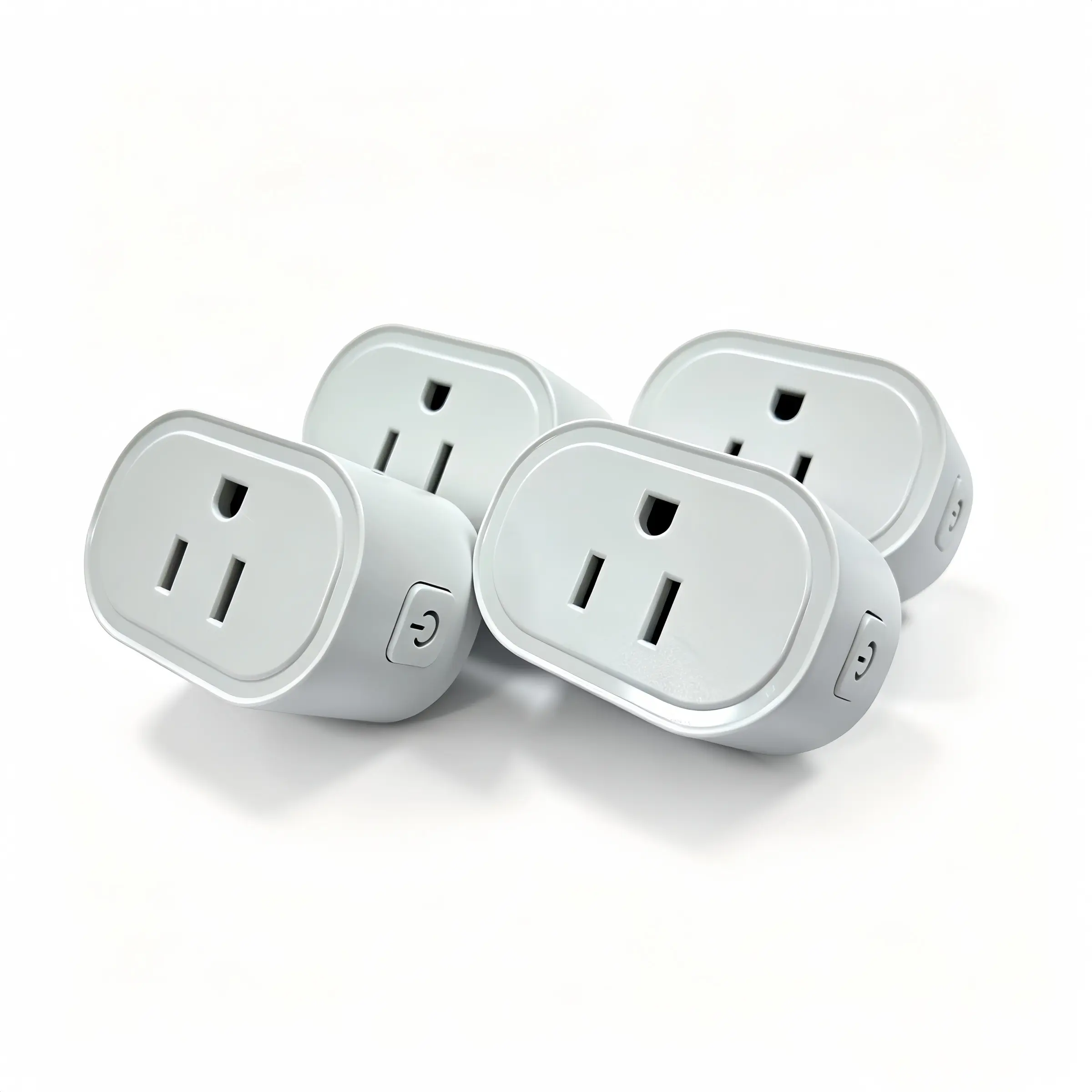 2-Pack/4-Pack Flat Us Wi-Fi Smart Plug, Cozylife APP Remote Control, Mini Timer Power Socket, Supports Various Smart Speakers, 16a Outlet