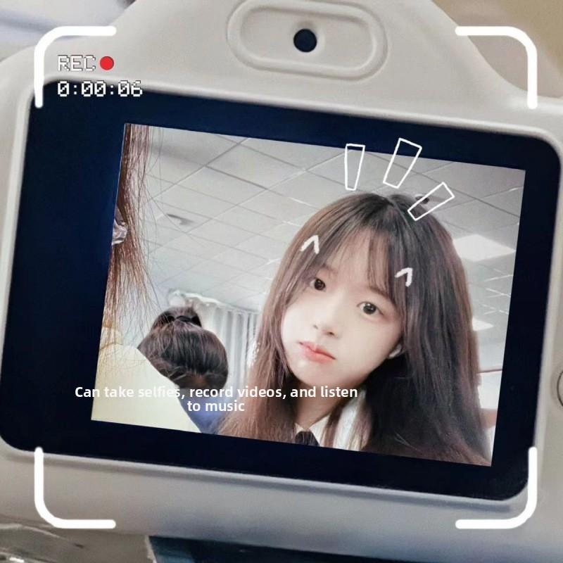 HD Retro CCD Digital Camera - Compact High-Def Point & Shoot with Silent Mode, Smooth Video Recording, Sky Blue Design, High-Speed 32G Memory Card, Affordable for Boys, Sky Blue - High-Speed 32G Memory Card
