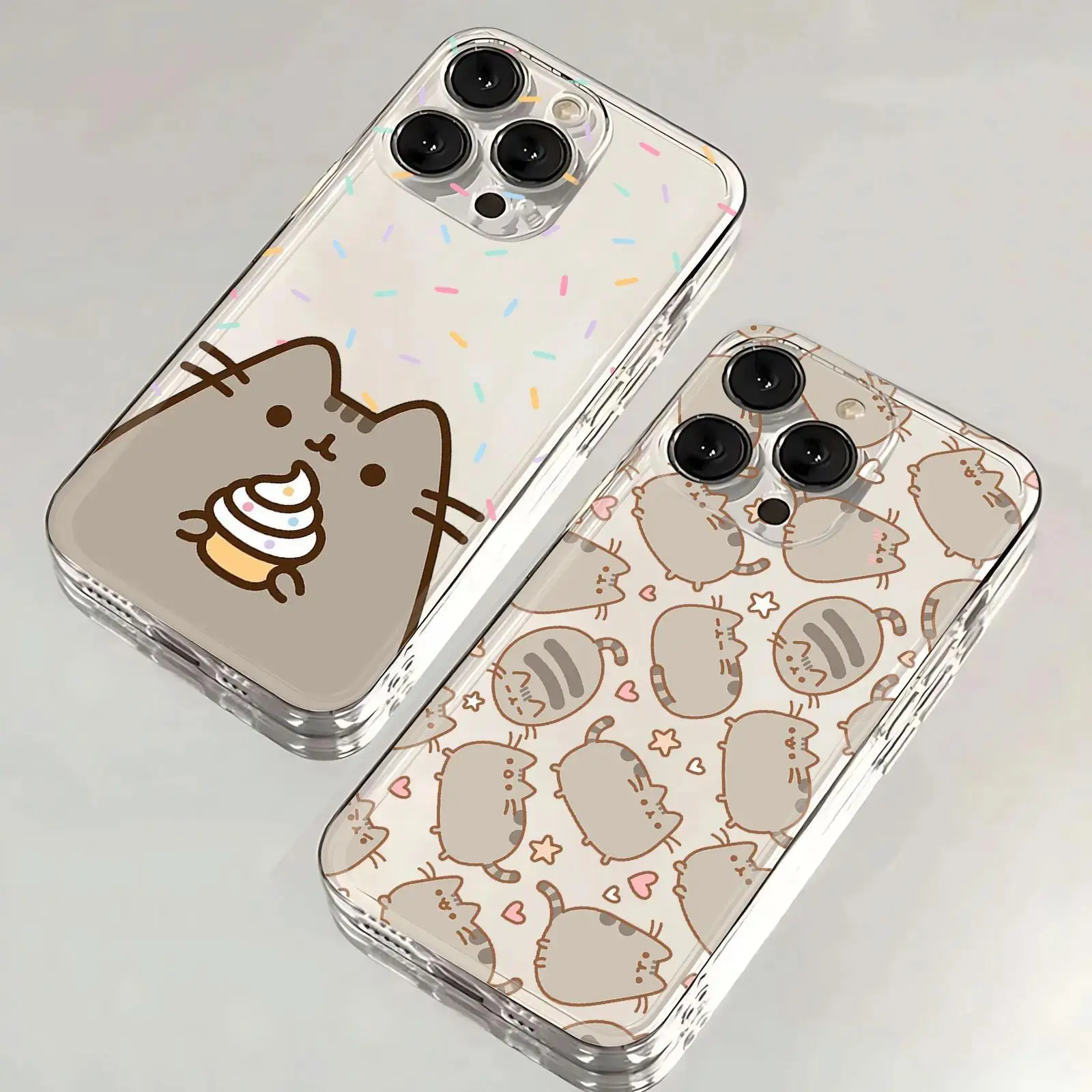 Pusheen Cat Phone Case For iPhone 17 Promax 16 15 14 13 12 11 Plus Pro Max 17Air and Samsung S26 S25 S24 S23 S22 S21 FE Plus Ultra - Anti Drop Full Perfect Aesthetic Printed Soft TPU Case, Wireless, Shockproof