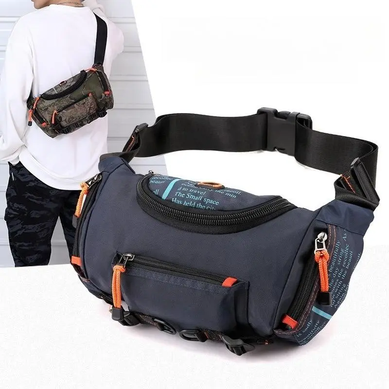 Men's Multi-Functional Water-Resistant Outdoor Waist Pack, Convertible Chest Sling & Crossbody Bag for Cycling, Hiking, Camping, Running, Sports, Travel & Daily Use, Durable Fabric, Adjustable Strap, Lightweight for Everyday Carry
