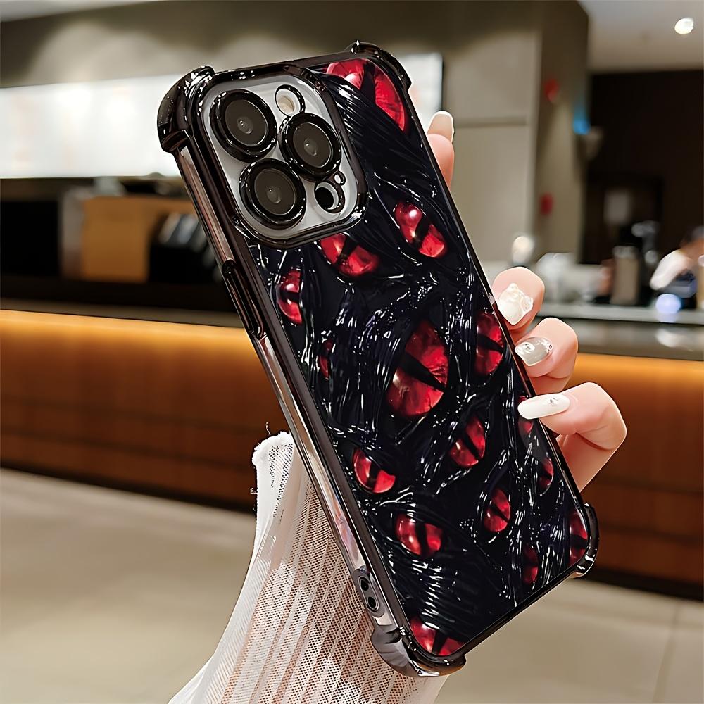 Devil's Eye Pattern Phone Case for iPhone 16, 15, 14, 13, 12, 11 Pro Max, X, XR, XS Max, 8, 7 Plus - Shockproof Transparent Soft Back Cover, Perfect Gift for All Seasons