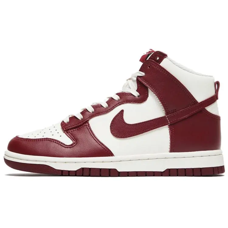 Nike Dunk Team Red High-Top Sneakers for Women in Deep Burgundy Verifiable, with credentials and supporting global authentication