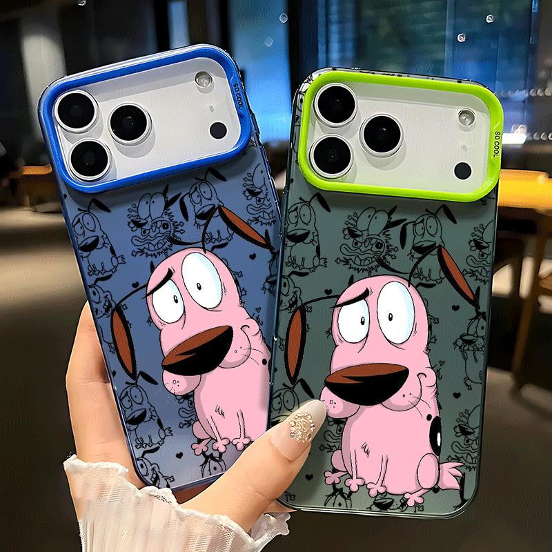 Cartoon Couragethe Cowardly Dog Soft&Flexible TPU Silicone Phone Case For iPhone 17 Pro Max AIR 16 15 14 13 12 11 Plus XR XSMAX Cases Durable|Shockproof|Full Camera Protection|Anti-Scratch|Anti-Fingerprint|Slim Fit|Gift For Girlfriend/Men/Women