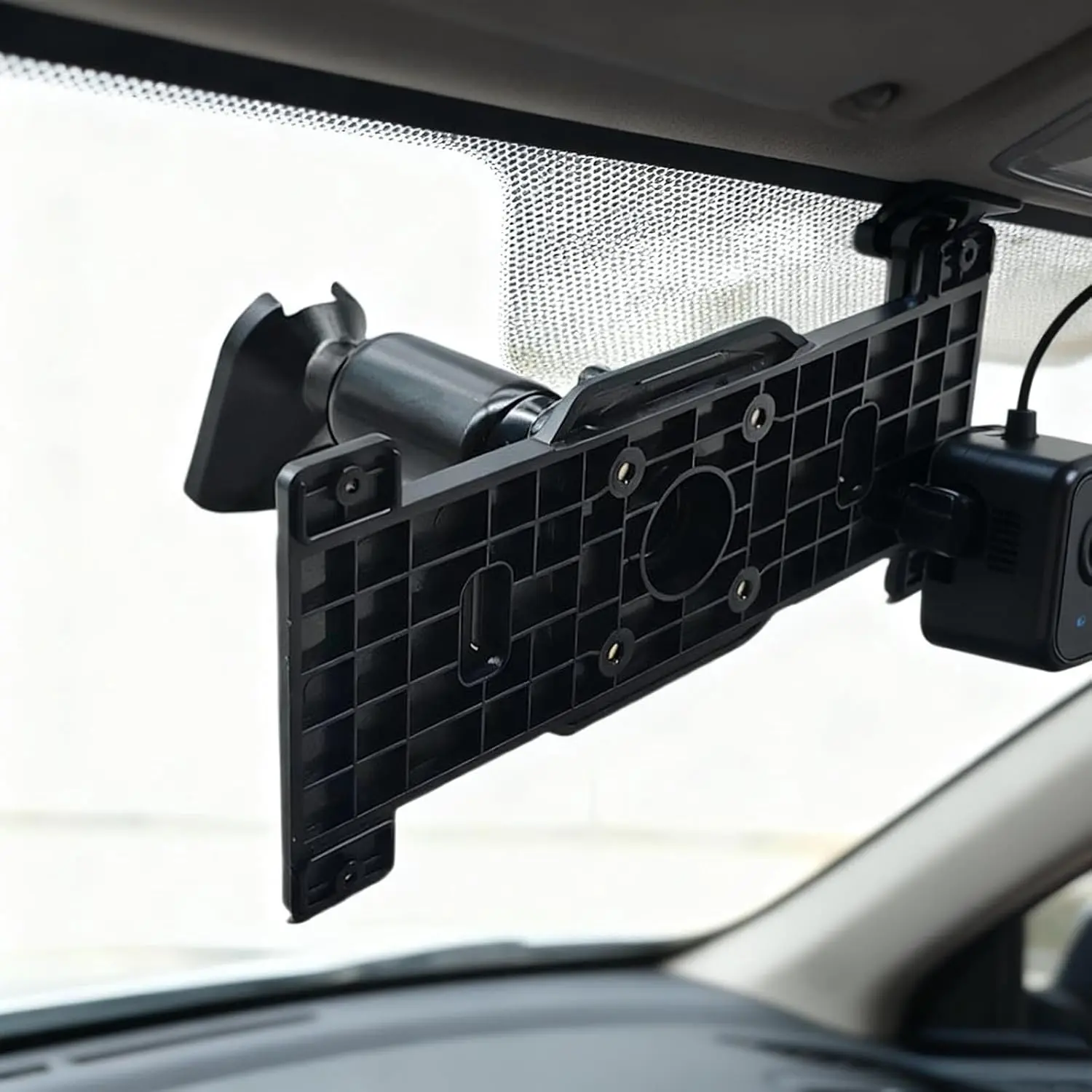 Cam Rear View Mirror Mount Kit, 5.5" - 12" Backup Rear Camera Mount and Mirror  Plate Panel,Mirror Mounting Arm