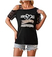 Pajama woman Women's Summer Color-Block Lace Cow Print Camisole and Shorts Pajama Set