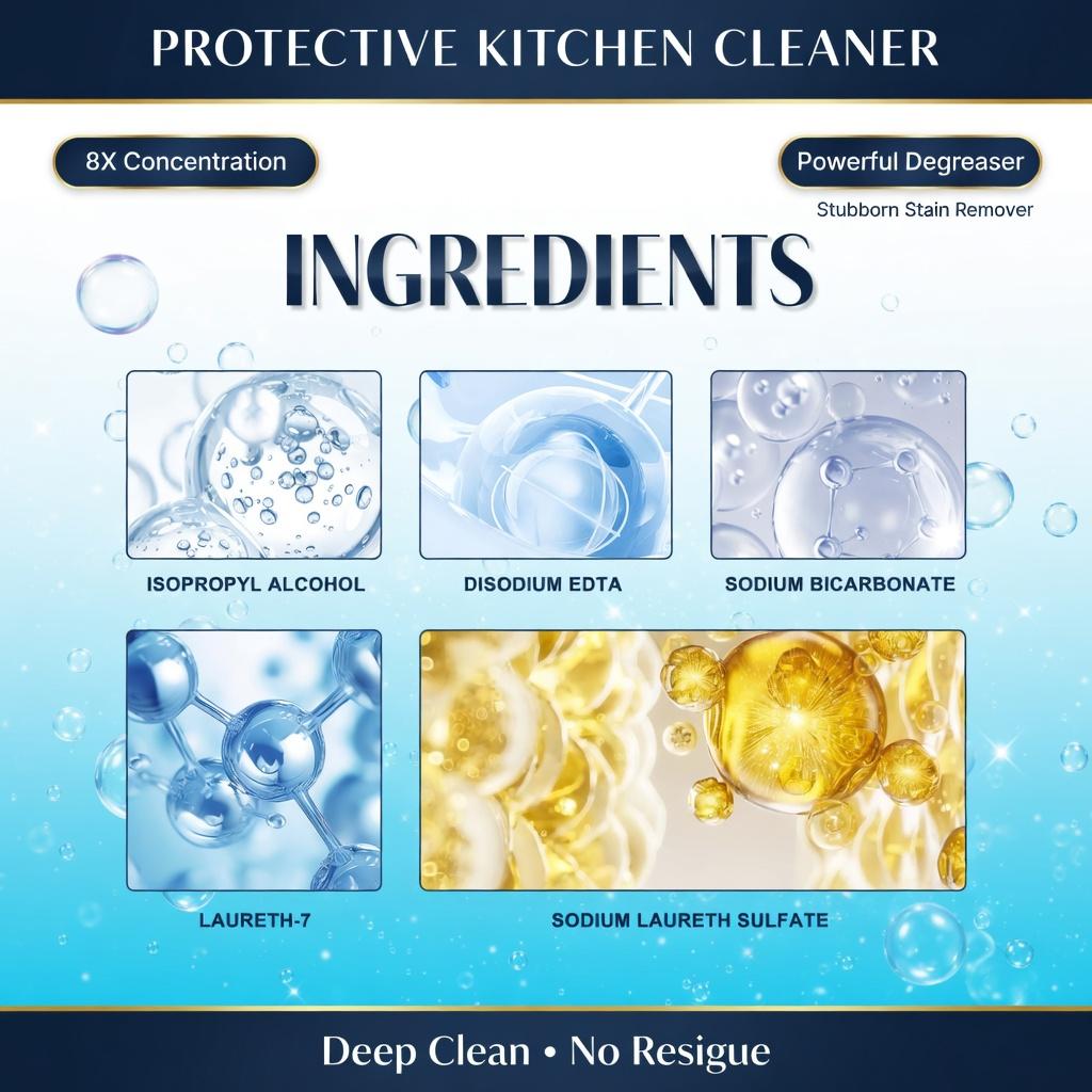 Heavy Duty Kitchen Degreaser Powder (Boxed) - Powerful Grease & Oil Remover for Stovetop, Range Hood & Cookware