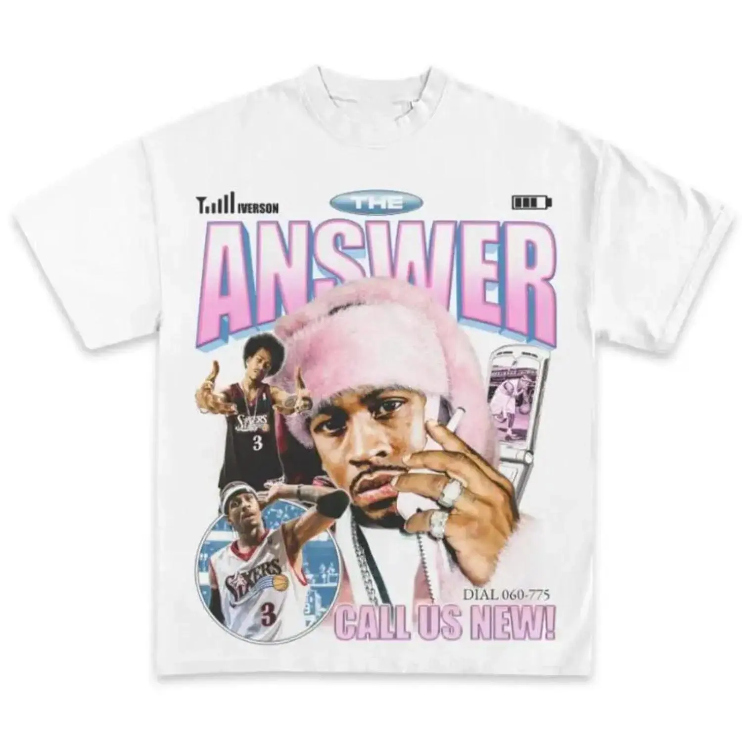 Allen Iverson Icy Exclusive Graphic Tee, Lightweight Cotton Compression Shirt For Youth Adult Boys Women, Boys Youth Sports Workout Tops Kids Basketball Clothing