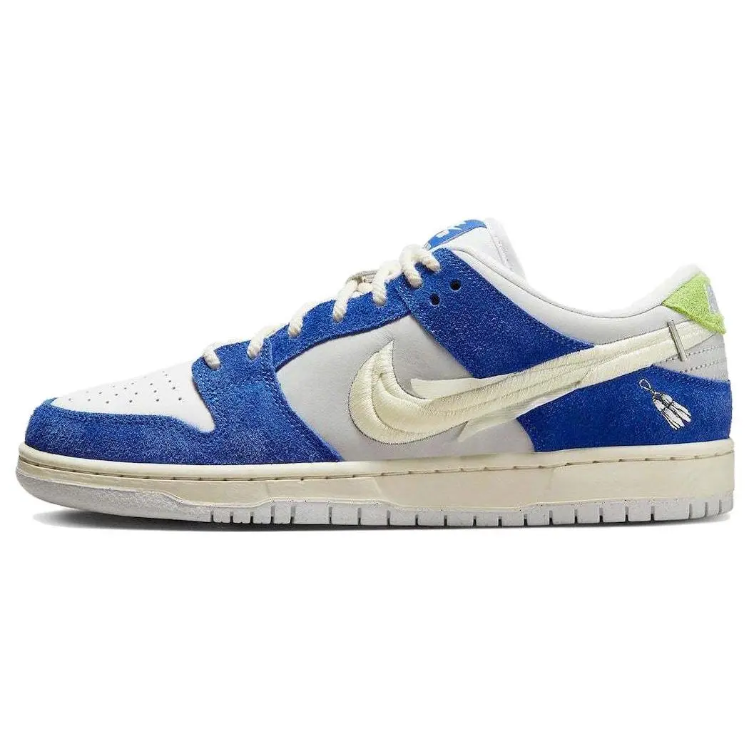 Fly Streetwear x Nike Dunk SB Gardenia Low-Top Sneakers for Men and Women in Blue Verifiable, with credentials and supporting global authentication