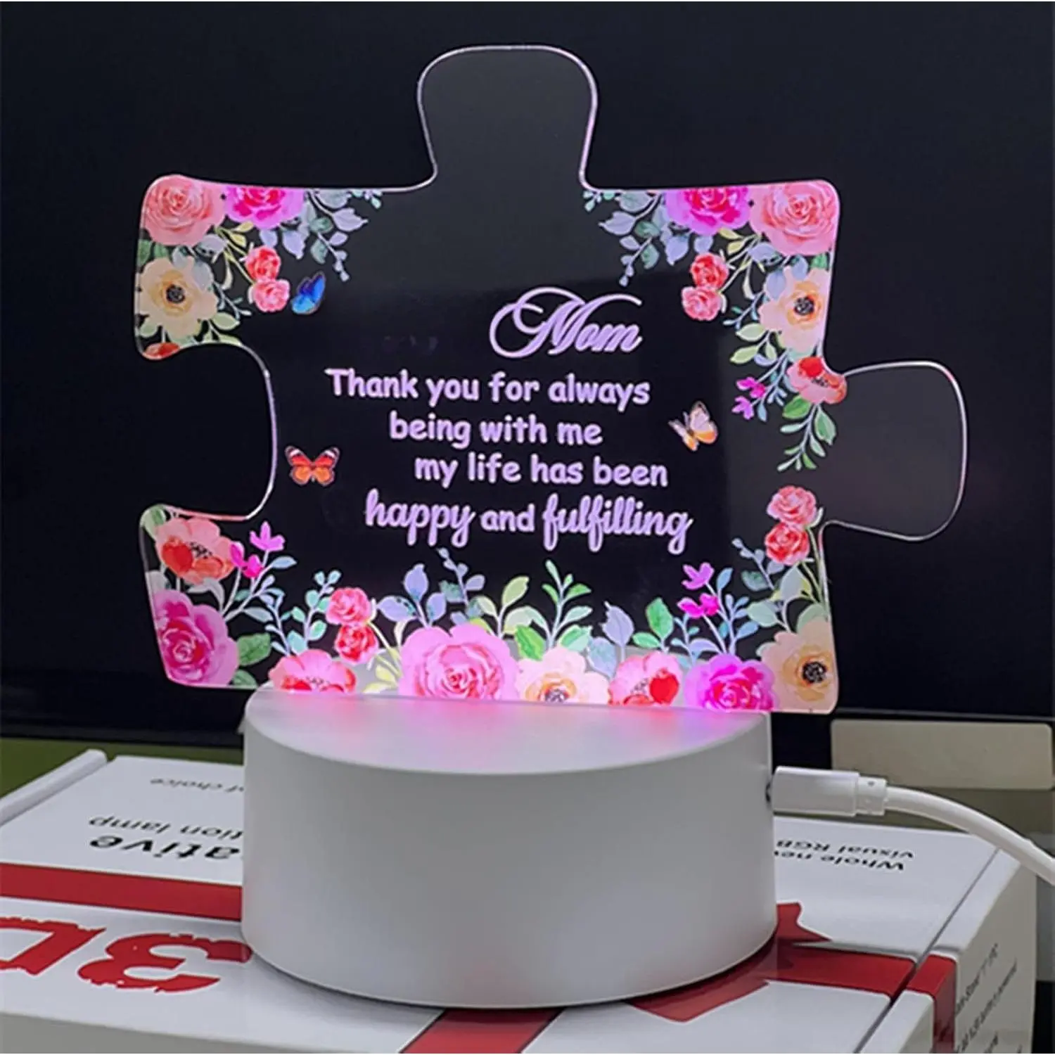 Mother' Day  for Mom - Peronalized Night Light LED Lamp