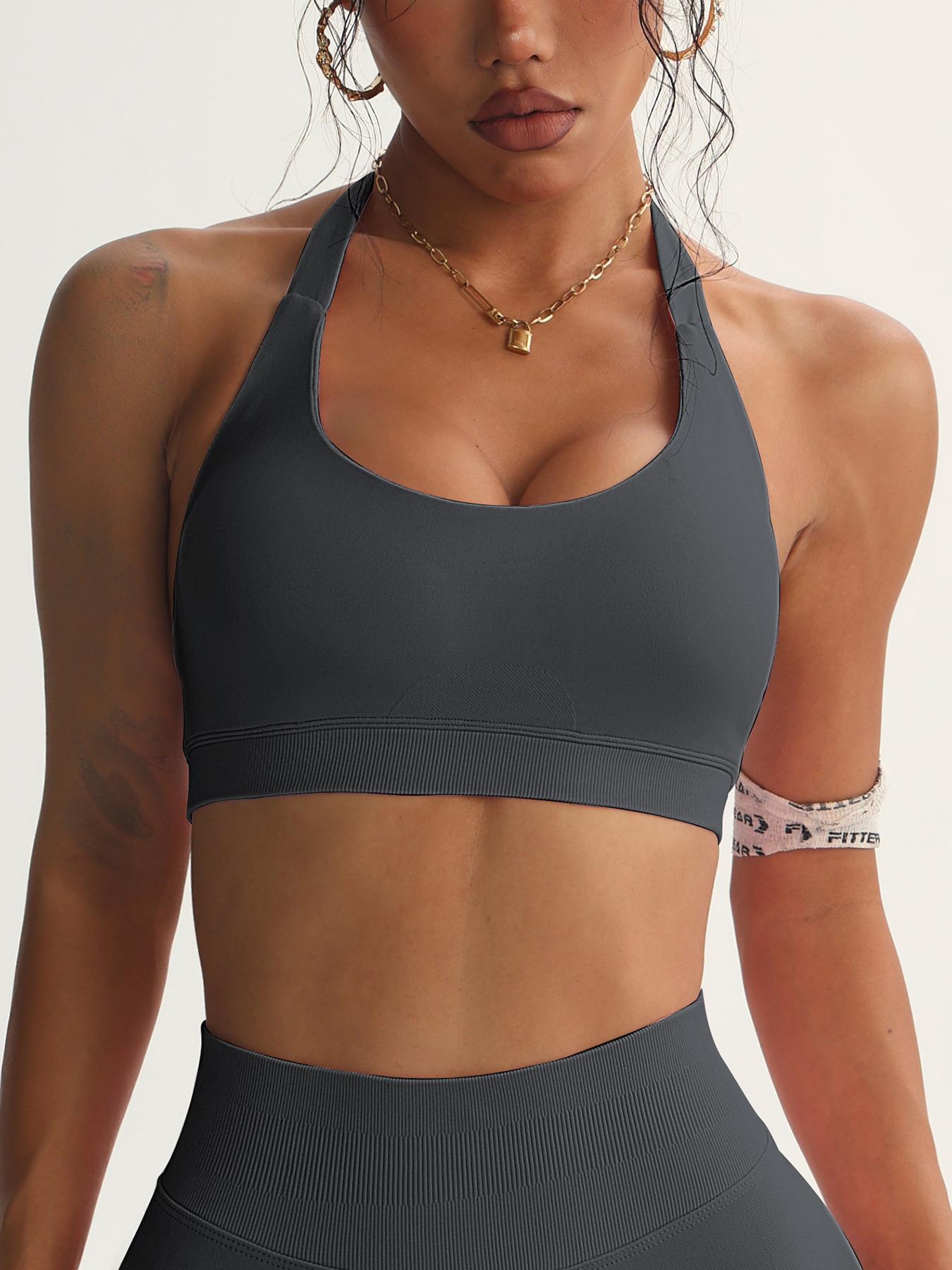 Women's Strapless Push-Up Bra, Comfortable No Underwire Design, Tight-Fit Sports Bra for Sleeping & Daily Wear, All-Season Casual Style, Yoga Sports Bra