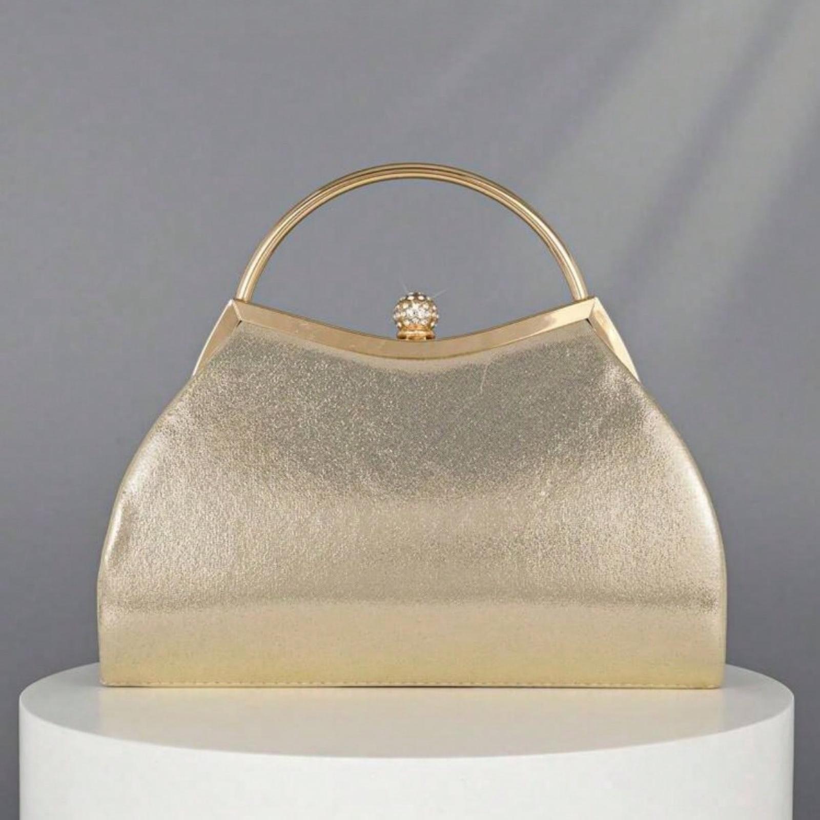 Sparkling Crystal Embellished Evening Clutch Bag For Women, Luxury Glitter Rhinestone Formal Handbag, Party Clutch, Dinner Bag, Purse Crossbody Bag, Evening Bag, Chain Bag, Shoulder Bag Suitable for Gala, Party, Wedding, Birthday, Anniversary Gift