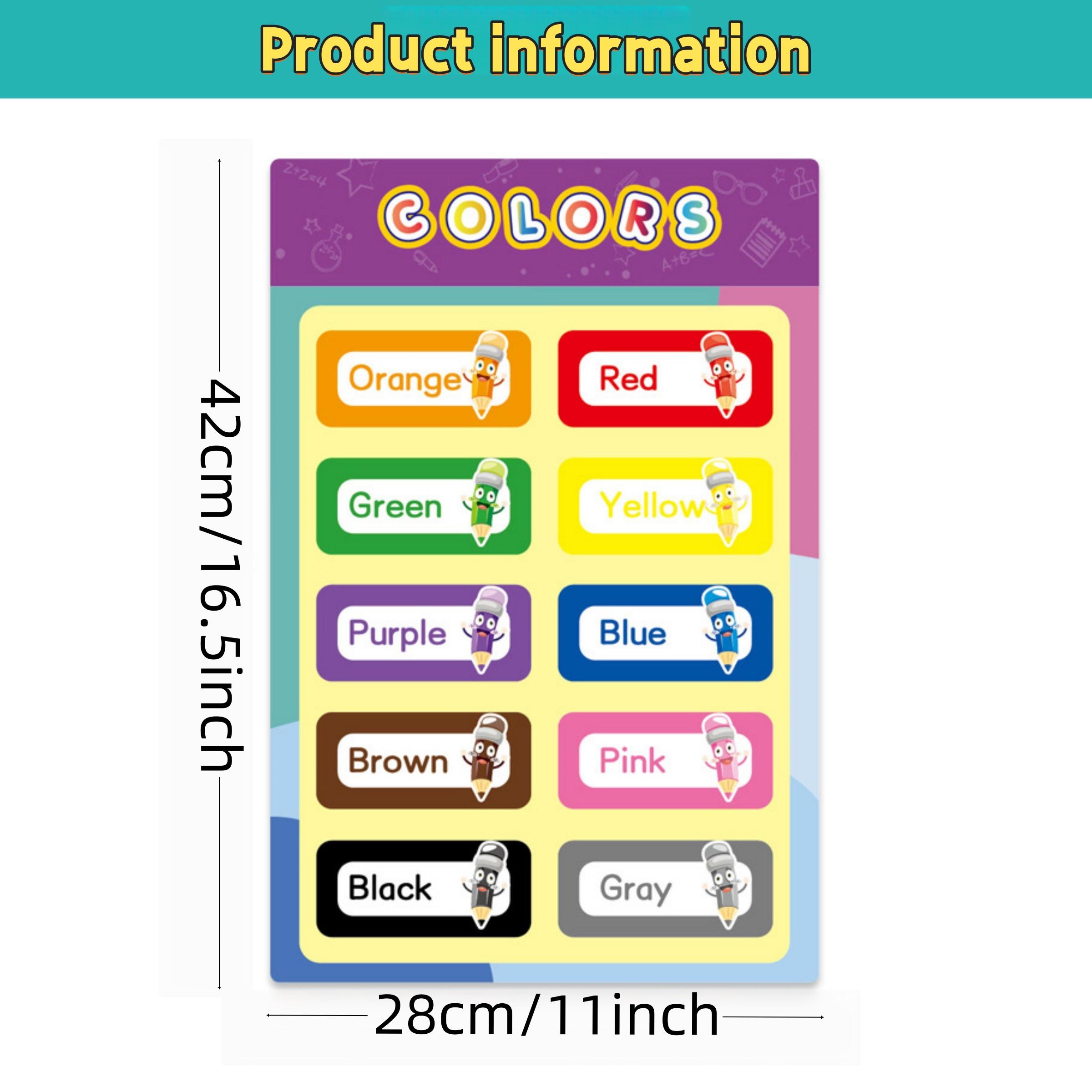 Pre-K Education Posters Set, 16 Pieces, Learn Abcs & Numbers, Engaging Classroom Decor, Perfect Back-To-School Classroom Setup, Classroom Supplies Charts