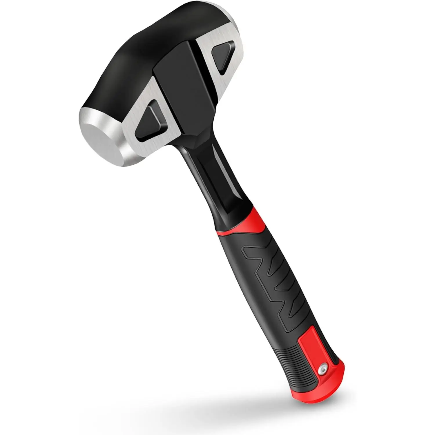 3lb Hard Face Sledge, Duty One-Piece Forged Carbon, 3-Pound Strike Drilling/Crack with Anti-Vibration Grip for Rock, Demolition & Construction