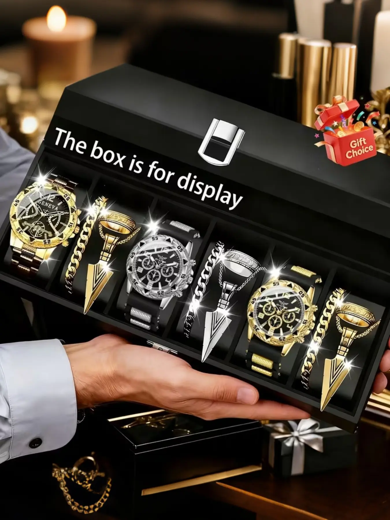 12pcs Men's Luxury Sports Watch Gift Set, Fashion Accessories, Business Casual, Daily Wear, Special Occasions, Valentine's Day, Christmas, New Year