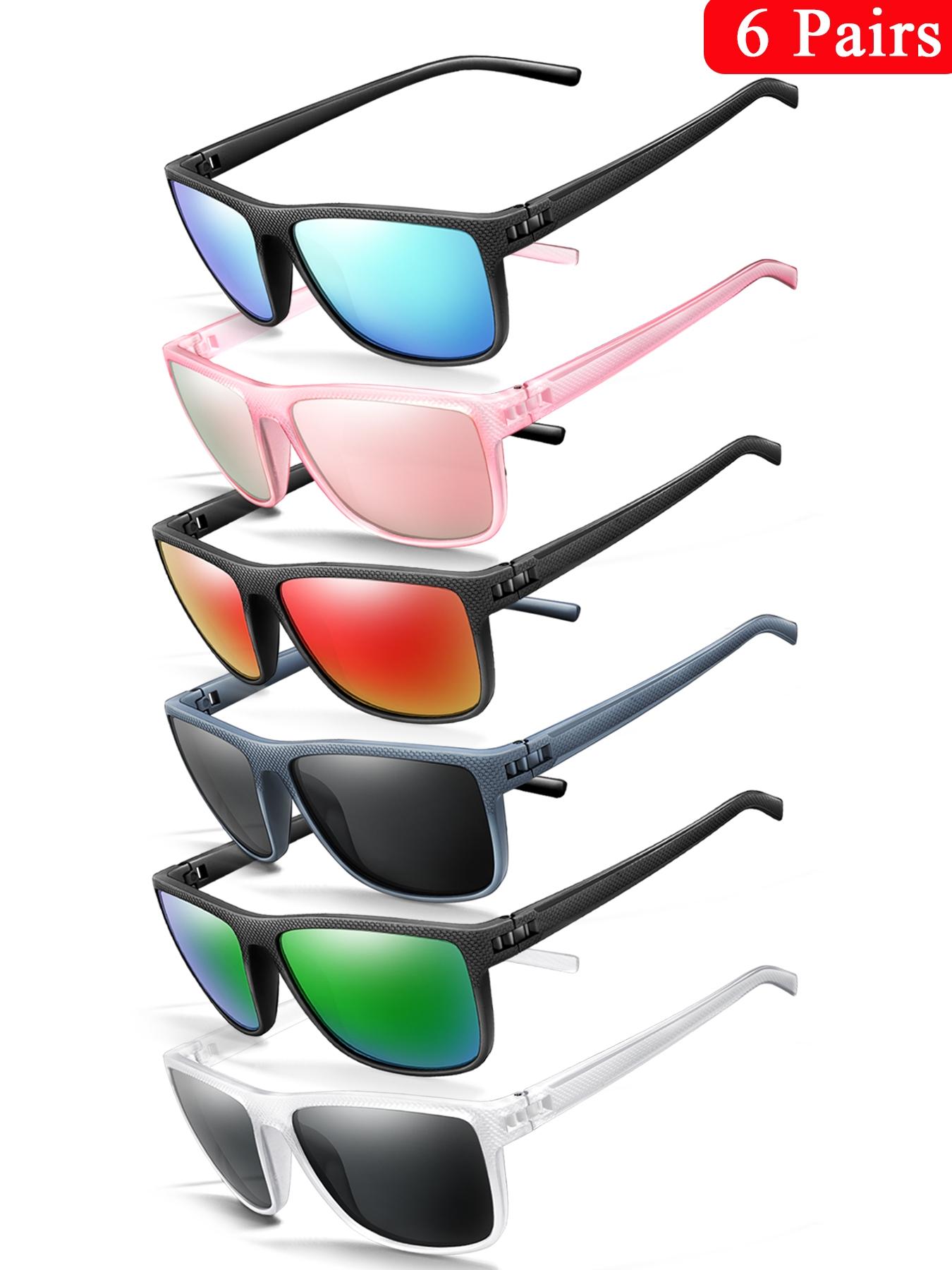 Outdoor Sports Polarized Sunglasses, Rectangle Frame Sunglasses for Men & Women, Sports Eyewear for Hiking & Running, Polarized Cycling Glasses