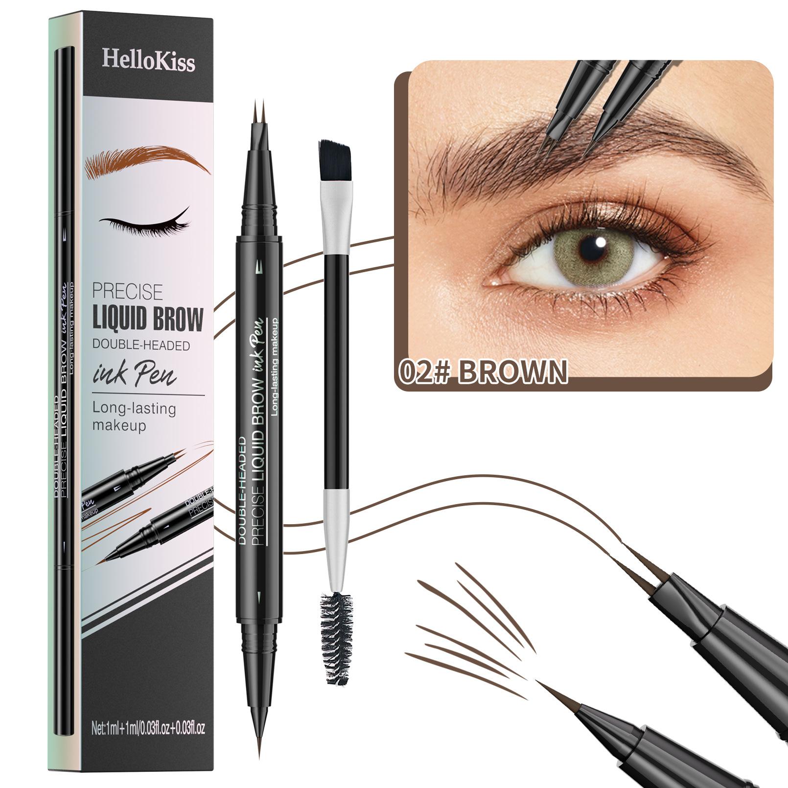 Waterproof Sweat-Proof Smudge-Free Eyebrow Pencil, Liquid Dual-Ended 2-In-1, Long-Lasting Color Lock, Perfect Gift Waterproof Sweat-Proof Smudge-Free Eyebrow Pencil, Liquid Dual-Ended 2-In-1, Long-Lasting Color Lock, Perfect Gift