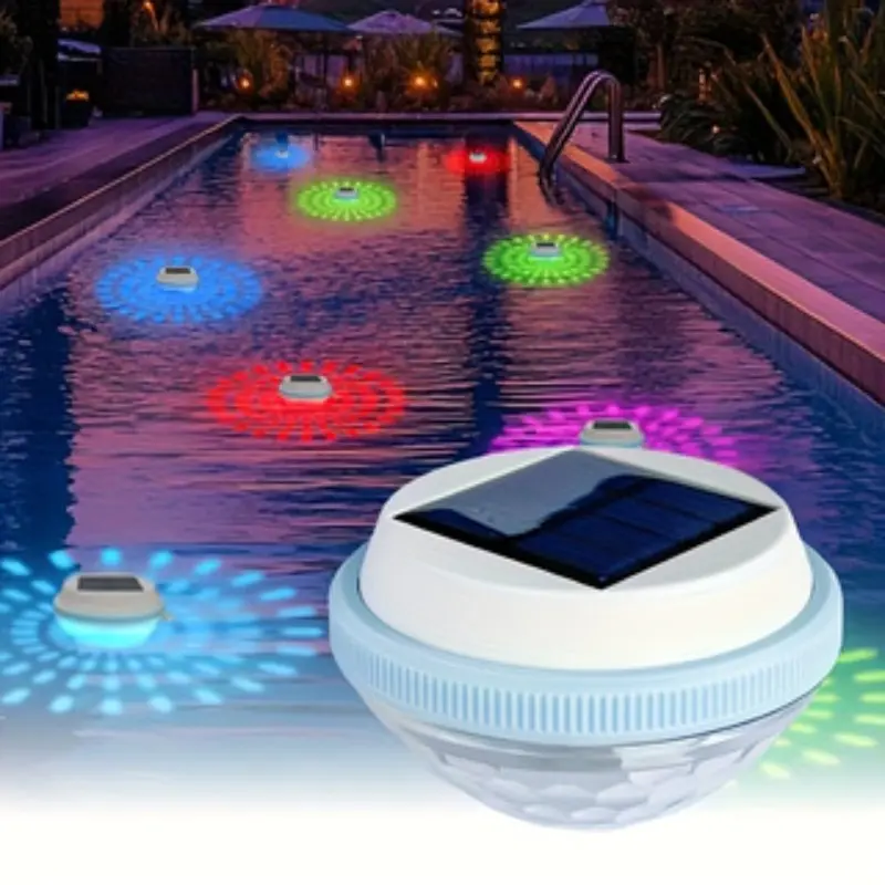 Solar Floating Pool Light, LED Automatic Lighting, Automatic Charging & Turning Off Lights During The Day, Colorful Dimming Pond Light