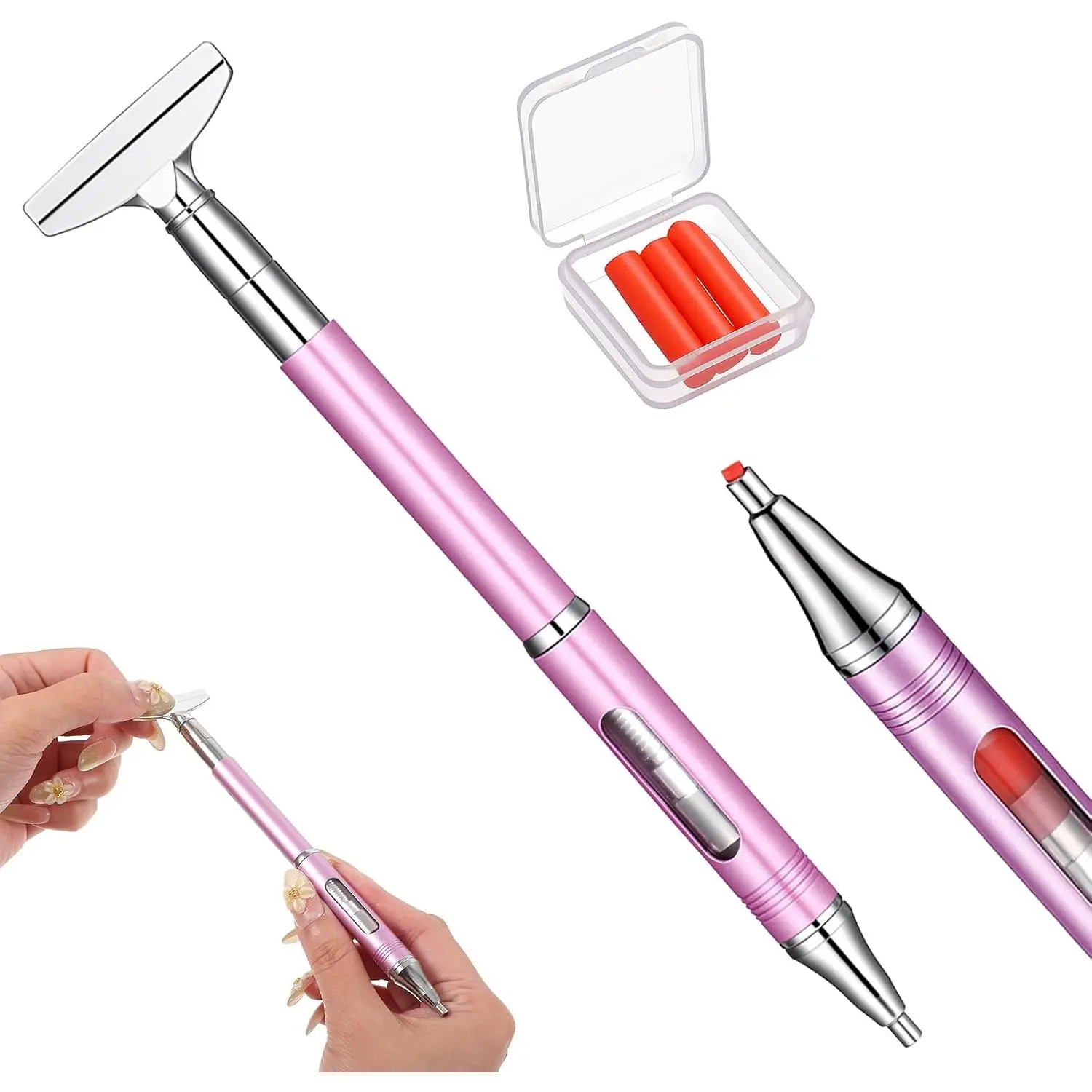 Art Pen with 3 Wax Refills Refillable  Art Pens Tools with Metal Correction Plate Self-Stick  Dots Accessories for 5d Craft DIY   Art and  Placement