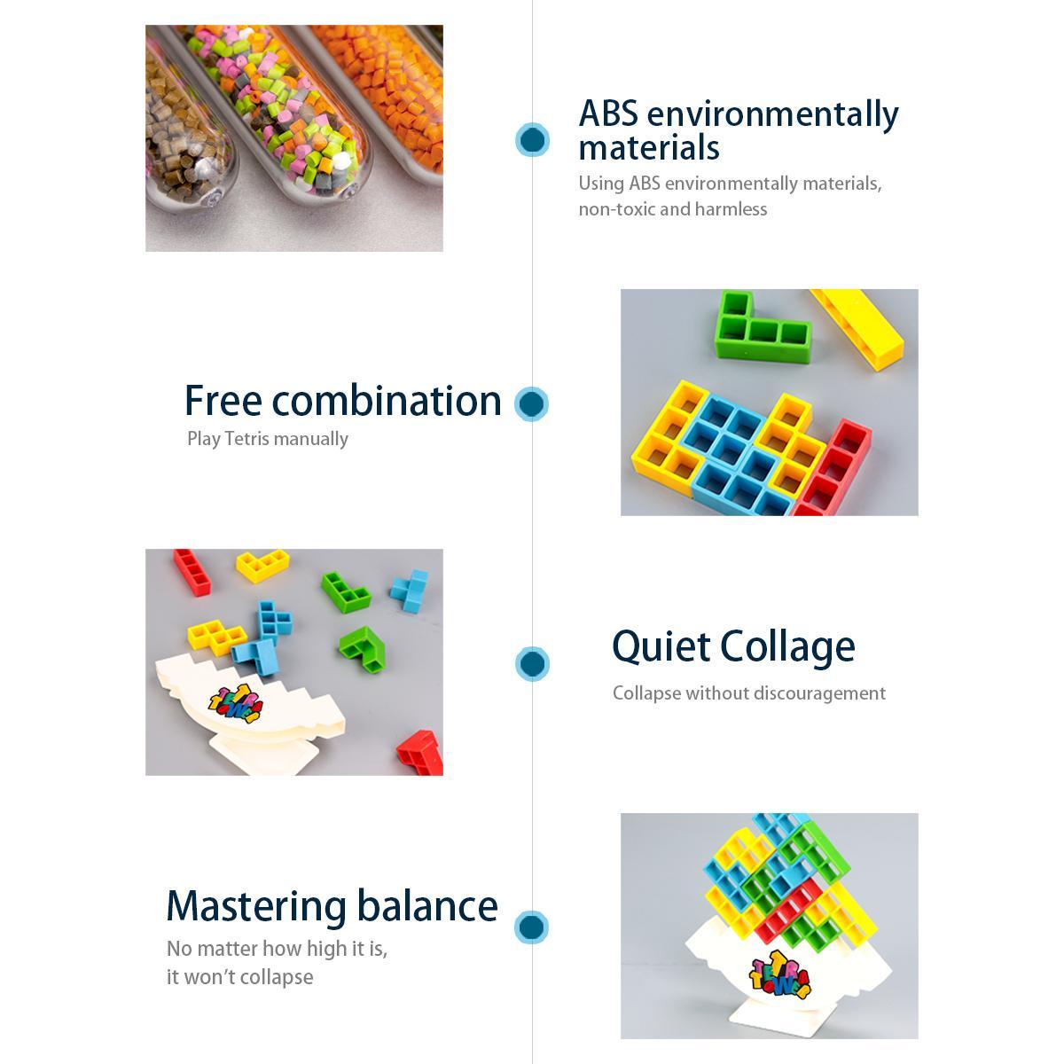 Colorful Building Blocks Toy Set, Balance Stacking Model Building Toy, Parent-child Interactive Toy, Educational Building Toy for Kids, Family Fun Game, Blocks Tower Game, Birthday Gift