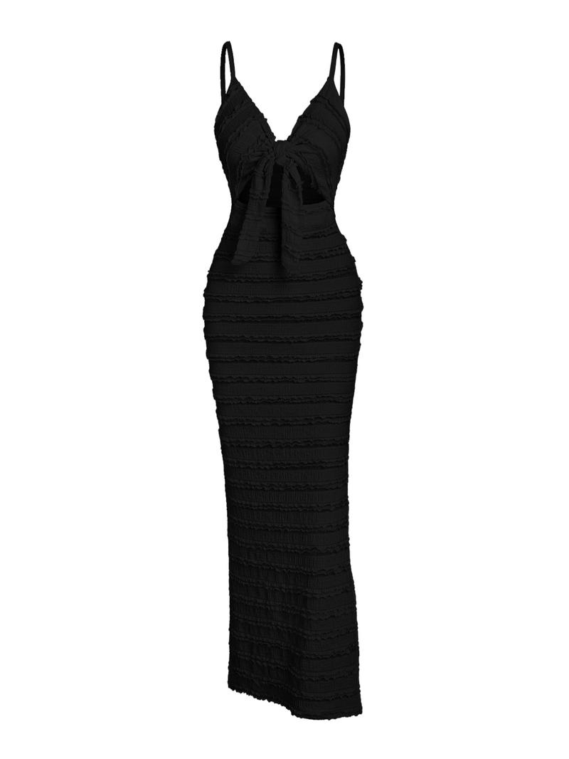 Women's Plain Bodycon Dress, Casual Fashion Spaghetti Strap Dress for Party Club Dating Wear, Ladies Spring & Fall Clothes