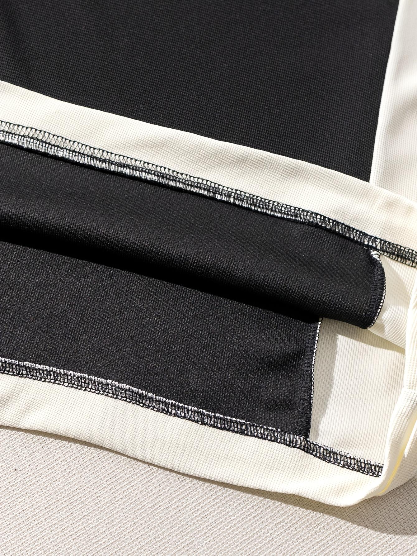 NewBoys' Summer Shorts Set, New Stylish 2pcs Outfit with Short Sleeves, Lightweight Color-Blocked Sportswear for Kids, Perfect for Outdoor(Gift)11