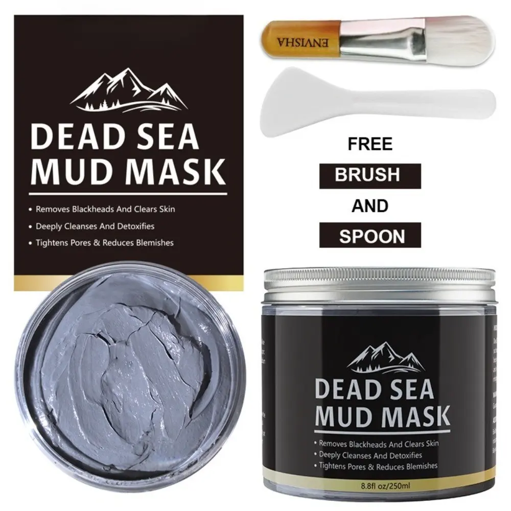 Envisha Dead Sea Cleansing Mud Mask 250g, Deep Cleanse, Pore Minimize, Brighten Skin, Hydrate, Tighten, Night Repair, Daily Care