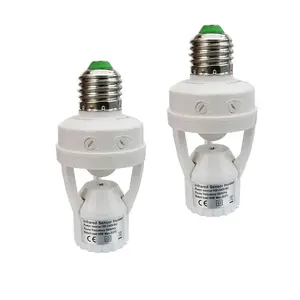 Motion Activated E26 Indoor Security Light Bulb Socket for Front Door Porch Garage Basement Hallway Closet (2 Pack)