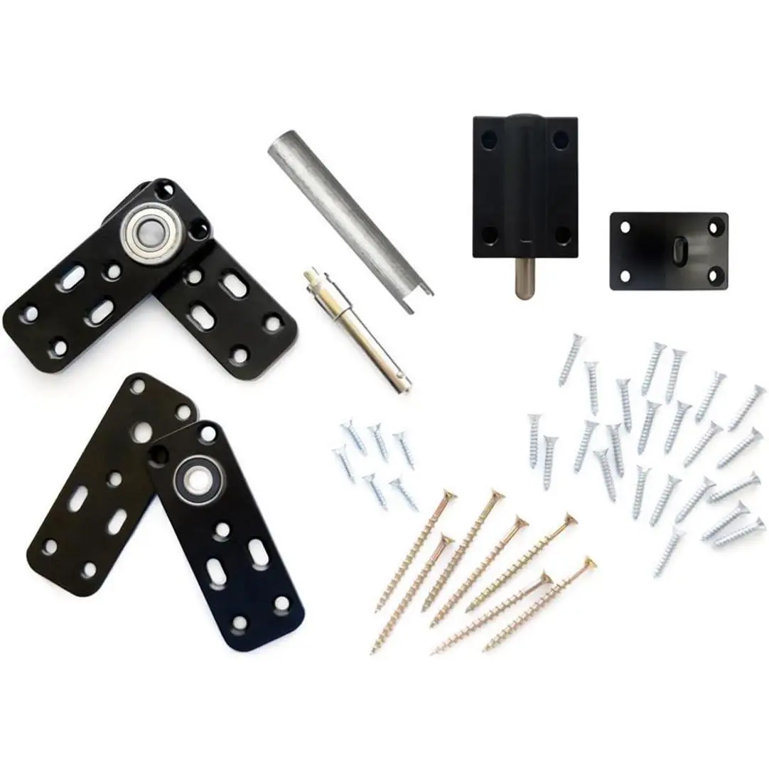 Concealed hinge hardware - Simple DIY hidden door system, heavy-duty pivot door hinge, suitable for hidden doors or hidden bookcases, with a load capacity of up to 300 pounds