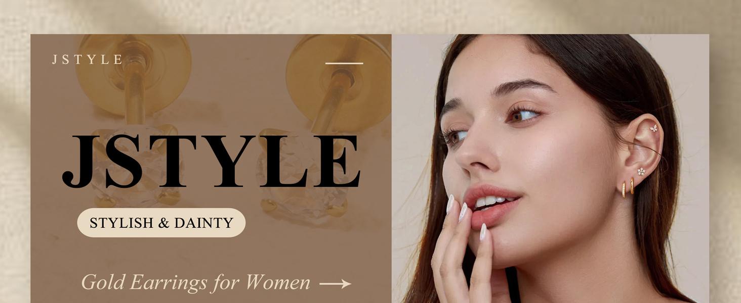 Jstyle Trendy 14K Gold Plated Chain Earrings for Women Hypoallergenic Double Piercing Dangle Chain Huggie Hoop Earrings Jstyle Trendy 14K Gold Plated Chain Earrings for Women Hypoallergenic Double Piercing Dangle Chain Huggie Hoop Earrings