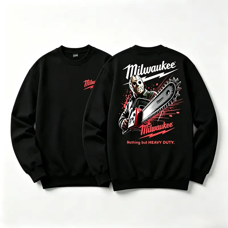 Men's Classic Graphic Hoodie, Chainsaw Killer Print, Soft Unisex Casual Wear, Round Neck Breathable Top, Joggers-Compatible Sports & Outdoor Sweatshirt, Premium Fabric