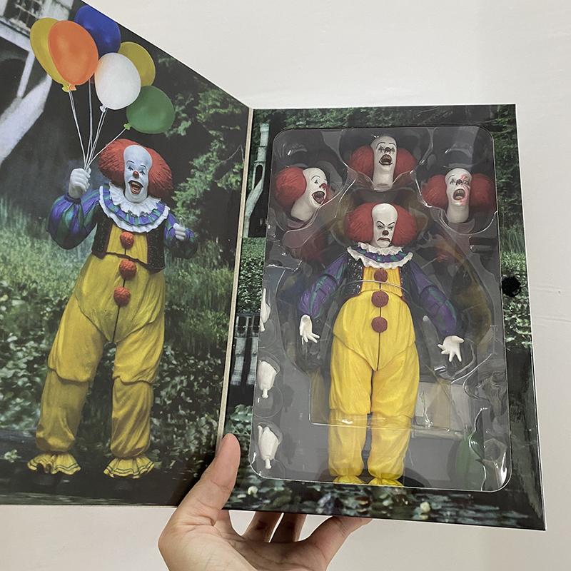 NECA Joker Stephen King Clown Pennywise Action Figure Toys For Halloween Decoration Gift