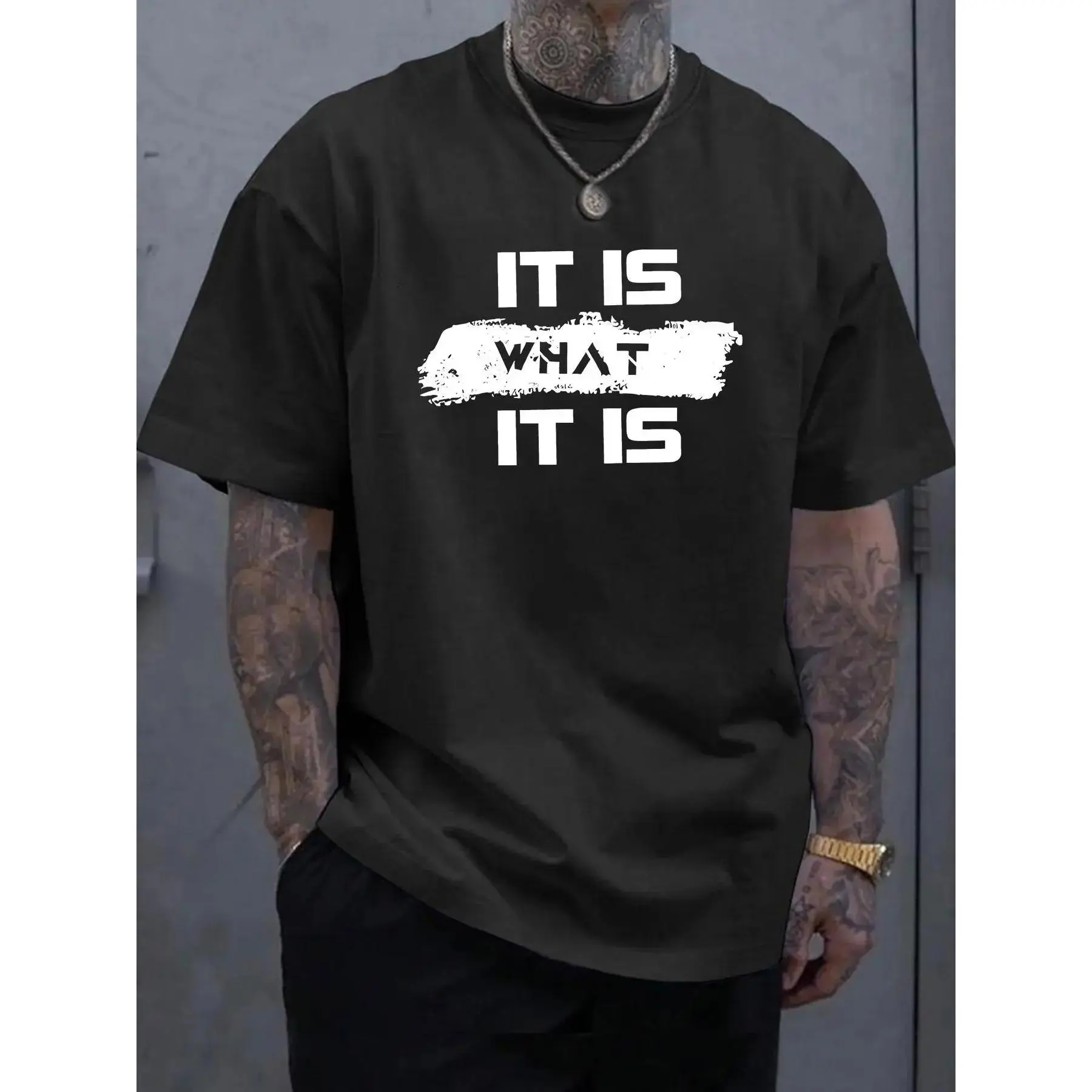Men's Athletic Letter Print Tee, Casual Short Sleeve Round Neck T-shirt for Summer, Fashion Men's Top, Casual Sport Top for Daily Wear, Casual Athletic Apparel