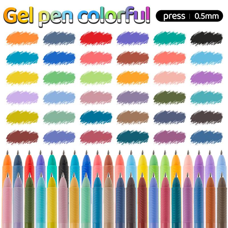 Retractable Gel Ink Pens,0.5mm Extra Fine Point Tip,Journaling Smooth Writing Note Taking Coloring No Bleed & Smear Smudge, Smudge Free for Drawing, Writing,Planner at School