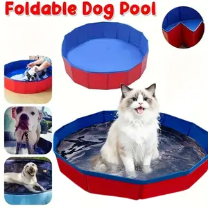 1 Pack Durable Sturdy Versatile PVC Dog Bathing Pool – Portable Swimming Pool – Non-Inflatable Round Pet Bathtub for Cats & Dogs, Ideal for Swimming, Bathing, Bathe & Play – Perfect for Summer Water Fun