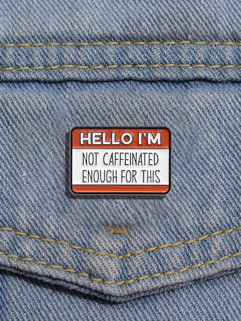 Letter Pattern Brooch, Cute Fashion Alloy Badge for Women & Men, Fashion Brooch for Party, Daily Clothing Decor, Trendy All-match & Exquisite Brooch for Birthday Gift, Men Accessories