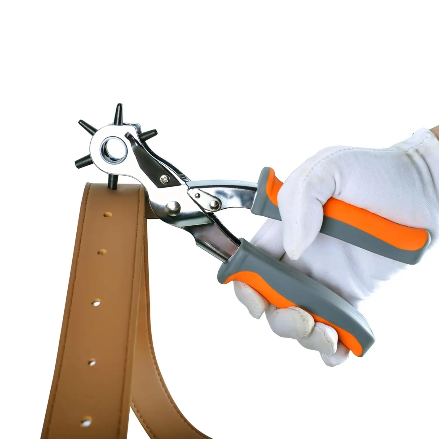 Leather Hole Punch,  Heavy-Duty Belt Hole Puncher, Multi Sizes Hole Punch Tool  Leather, Belt, Watch Straps, Saddle, Cards