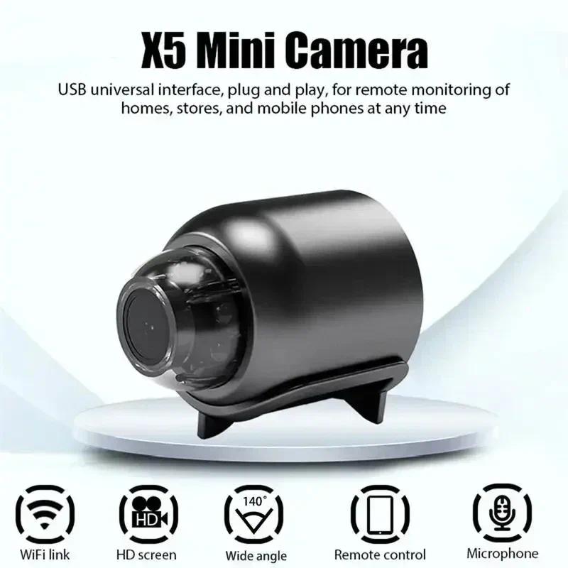 2026 New X5 Mini Camera 1080P Clear Night Vision Lightweight Portable Premium Cams Motion Detection Wireless Surveillance Camera